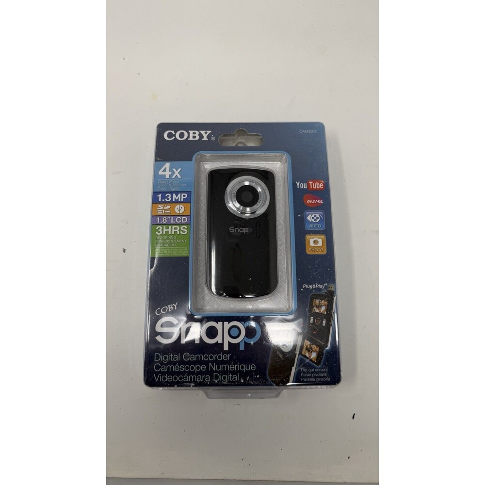 Coby Snapp Digital Camcorder 4x Digital Zoom 1.8" LCD model CAM3002 - Brand New-